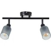 Brilliant 99848/93 Loralie Plafondlamp Zwart/Gerookt Glas - 2 x E14