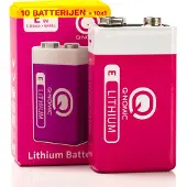 Q-Nomic Power 9V / 6FR61 / E-Block Lithium Batterij (10 stuks)