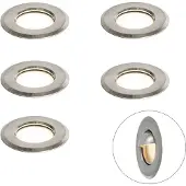 QAZQA Set van 5 moderne inbouwspots aluminium incl. LED IP67 - Linsey