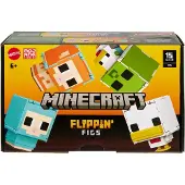 Mattel Minecraft Flippin Figs 2-Pack Actiefiguren, Schapen & Kip met 2-in-1 Fidget Speel, 3.75-inch