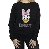 Disney Dames/Dames Daisy Eend Gezicht Katoenen Vriend T-shirt (Zwart)