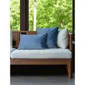 Gek op kussens! Velvet blauw long | 30 x 50 cm | kussenhoes | polyester