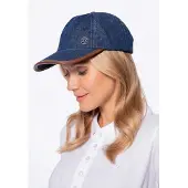 WITTCHEN Unisex Cap - Katoenmix - Marineblauw en Bruin - Verstelbare Band