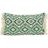 NOVÉE Sierkussen aztec green | 30 x 50 cm | katoen/linnen