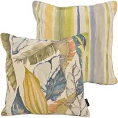 NOVÉE Janaé jungle blue | 45 x 45 cm | kussenhoes | katoen/linnen