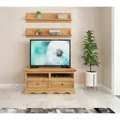 Notio Living Melissa-Wandplank - Natuur Grenen - Set van 2