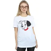 Disney Dames/Dames 101 Dalmatiërs Dalmatiër Hoofd Katoenen Vriendje T-shirt (Wit)