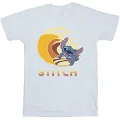 Disney Meisjes Lilo & Stitch Summer Waves Katoenen T-shirt (Wit)