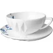 Heinen Delfts Blauw Blauw Vouw Kop en Schotel