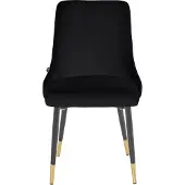 Notio Living Iris-Eetkamerstoel - Set van 2 - Zwart Fluweel