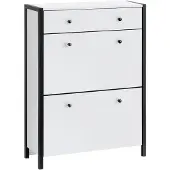 Notio Living Chris-Chris-Schoenencabinet - Wit/Zwart