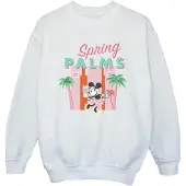 Disney Jongens Minnie Mouse Lentepalmen Sweatshirt (Wit)