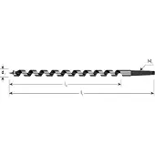 Rotec Slangenboor GOLD-LINE, MK 2, ø20x250x320 Azobé - 242.2001A