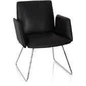 Hjh OFFICE DESIGNIA V - Vergaderstoel / bezoekerstoel Zwart