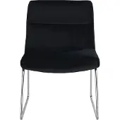 Loft 24 Gil-Gestoffeerde Accent Stoel in Fluweel Zwart