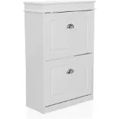 Hjh LIVING Schoenenkast / schoenenrek ESTHA 2 53x24x82 cm 2 schoenenklappen wit
