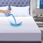 Zavelo Katoen Molton Waterdicht PU Hoeslaken - Lits-jumeaux (180x220 cm) - 100% Katoen - 30cm Hoekhoogte - Wasbaar tot 95 graden - Rondom Elastisch