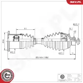 ESEN SKV 40SKV165 Aandrijfas