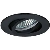 Brumberg BRUM NV, inbouwspot, matzwart, artikelnummer 0063.08, fitting GU5,3, 50W, kantelbaar, diameter 68mm