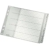 Leitz A - Z Alfabetische tabbladen A5 Grijs 20 tabs PP (Polypropeen) 7 Gaten 1262