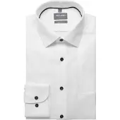 Olymp Luxor Comfort Fit Overhemd wit, Faux-uni