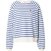 Pieces Sweatshirt 'PCGreta' donkerblauw / rood / wit