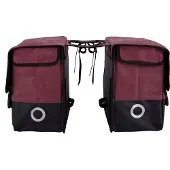 Willex Dubbele Canvas Tas Plus Purple red/Matt black 40L
