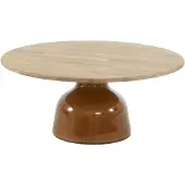 4 Seasons Outdoor June lounge tuintafel hoogglans keramiek caramel 80xH35 cm