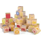 New Classic Toys Houten ABC Blokken Set - Educatieve Alfabet Leerblokken - 30 stuks