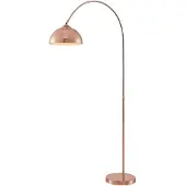 LINDBY Booglamp - vloerlamp Lennart, koper, Woon-/ Eetkamer, metaal, Modern, booglamp