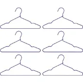 House Doctor Wire hanger 6-pack Blauw
