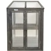 Lendo Online Kweekkas 60x49x97,5 cm Vurenhout PC Grijs