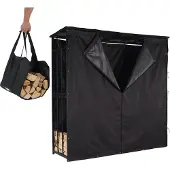 Lendo Online Brandhoutrek met Dak 180x60x180 cm Zwart