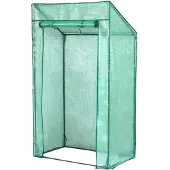 Lendo Online Tomatenkas met PE waterdichte hoes 100x60x174cm staal groen - Tuinkas - Broeikas - Kas - Serre - Kweekkas - Foliekas - Groentekas