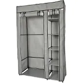 Lendo Online Kledingkast Opvouwbaar 108x44x166 cm Grijs Staal