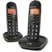 Doro PhoneEasy 100W - Dect-telefoon - Groot display en grote knoppen - Zwart (2 stuks)