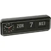 Slechtziend Twemco BQ38 - Klok - Rechthoekig - Kunststof - 7.5x10.5 cm - Zwart