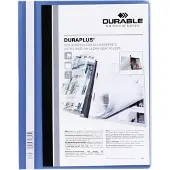 Durable presentatiemap DURAPLUS extra breed, pvc-hardfolie, 25 stuks, blauw