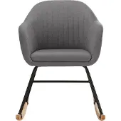 Notio Living Naira-Schommelstoel - Antraciet Stof