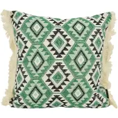 NOVÉE Aztec green | 45 x 45 cm | kussenhoes | katoen/linnen