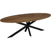Lizzely Garden & Living Eettafel ovaal 240cm Rato bruin ovale tafel