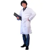 Witbaard doktersjas heren polyester wit