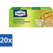 Toppits – Lunchzakjes – Hersluitbaar – 1 Liter – 50 Zakjes - Bulkverpakking - 20 stuks