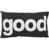 Gek op kussens! Sierkussen good zwart | 30 x 50 cm | katoen/polyester