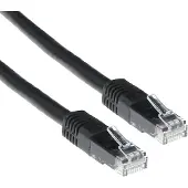 ACT 1,50m Cat6a UTP-kabel, 1,5 meter, Cat6a, U/UTP (UTP), RJ-45 connector, RJ-45 connector, zwart