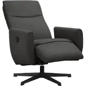 Notio Living Kilvo-Relaxfauteuil met handbediening en draaifunctie in antraciet stof