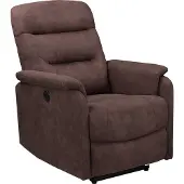 Notio Living Coullon-Relaxfauteuil met elektrische functie in Microfiber Donkerbruin