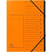 Exacompta 541204E, Project folder, A4, Karton, Oranje, 355 g/m², Elastische band