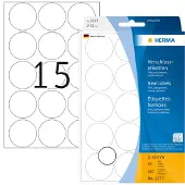 Herma Sluitetiketten Ø 32 mm rond transparant extreem vast hechtend folie mat 240 st. - 3 stuks