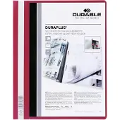 Durable presentatiemap DURAPLUS extra breed, pvc-hardfolie, 25 stuks, rood